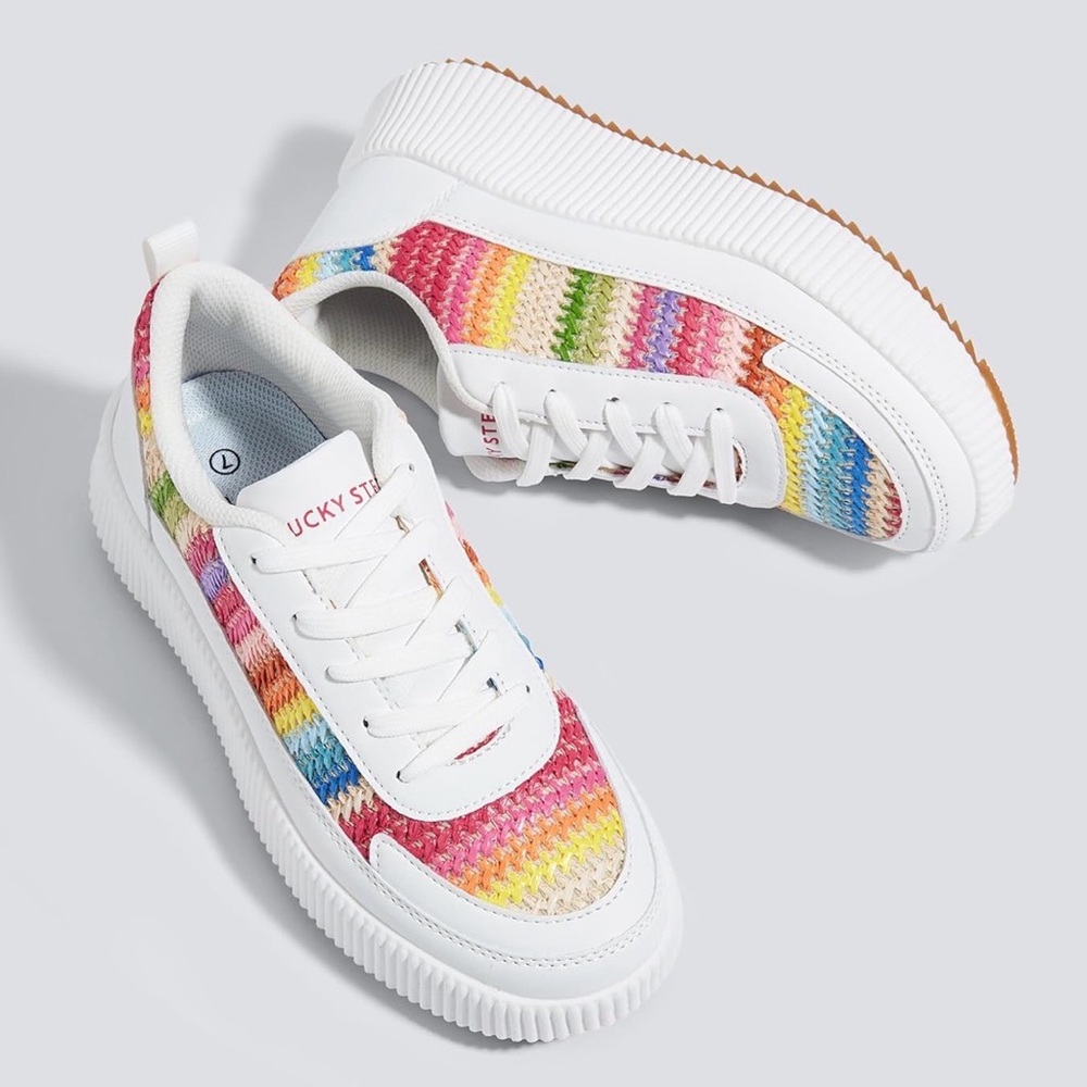 NWT Lucky Step Women's Rainbow Sneakers
